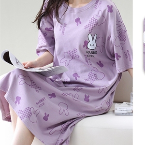 Vente en Gros de Vêtements de <span class=keywords><strong>Nuit</strong></span> en Coton Pyjamas pour Femmes Robe de <span class=keywords><strong>Nuit</strong></span> en Coton pour Femmes Robes de <span class=keywords><strong>Nuit</strong></span> pour Dames Pyjamas en Soie pour Femmes - Product Image 5