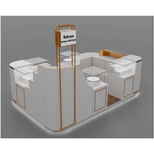 تصميم ثلاثي الأبعاد خدمة مستحضرات التجميل حامل عرض العطور عرض مجلس الوزراء باروكة جدار جميل كشك مستحضرات التجميل مربع مول كشك - Product Image 6