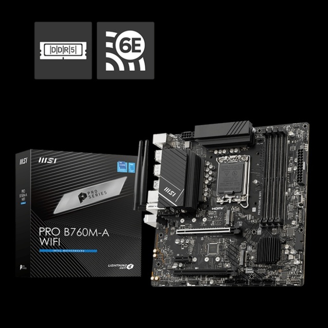 Brand New MS IPRO B760M-A WIFI Processors Dual Channel DDR5 Support Intel 14th/ 13th/ 12th Gen Processors