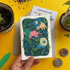 Fabrika özel çevre dostu Plantable tohum kağıt Cardstock tohumları ile ev & bahçe düğün Favor ve hediye için tasarım