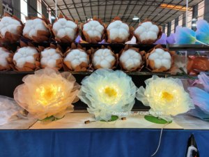 Phổ Biến Trang Trí Đám Cưới Tự Động Mở Và Đóng Khổng Lồ Hoa Lớn Di Chuyển Hoa Cưới LED Trang Trí Hoa Đèn - Product Image 4