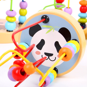 <span class=keywords><strong>Bambini</strong></span> In Età Prescolare Educativo Colorato Perline di Legno Gioco Montessori Animali Del Fumetto Mini Labirinto Giocattolo - Product Image 4