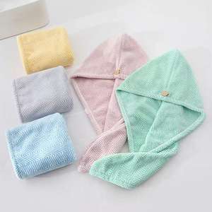 Factory Direct Quick Dry Coral Fleece Round Adult <strong>Hair</strong> Turban Drying <strong>Wrapping</strong> <strong>Towel</strong> Knitted Antimicrobial for Dry <strong>Hair</strong> - Product Image 1