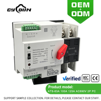 Commutateur de transfert automatique ATS, 63A/100A/125A, AC690V 2P Classe PC, Certifié CE, pour système de secours d'alimentation d'armoire industrielle
