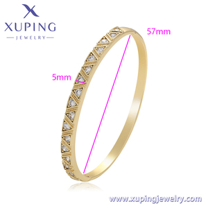 X000886157 Bijoux XUPING Bracelet simple en triangle de pierres plaqué or 14 carats, bijoux de mode, bracelets - Product Image 2