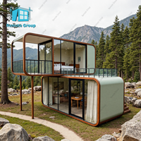 Maison modulaire capsule Apple Pod de luxe à distance, maison mobile à 2 étages, cabine Apple pour café