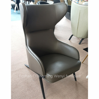 Fournisseur chinois Salon Fauteuil Armature En Métal de Fer Orange Hôtel Cuir Couvre