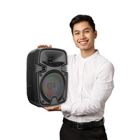 Haut-parleur portable sans fil TWS ZQS1328 de 3 pouces avec lumières, haut-parleur en plastique puissant pour les fêtes