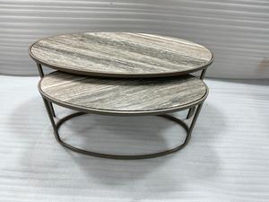 Designer Handcrafted <b>Nesting</b> Coffee <b>Table</b> Set Luxury Living Room Furniture Round Accent <b>Tables</b> for Home Hotel Interior Decor - Product Image 5