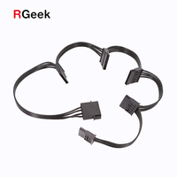 RGEEK 4pin IDE to 5 SATA Hard Disk SSD/ HDD Power Cable Adapter