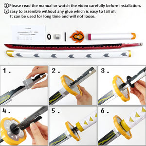 Populaire démonté un tueur épée bambou usine en gros produits de sécurité Anime <span class=keywords><strong>Katana</strong></span> jouets épées pour enfants jouant Cosplay - Product Image 5