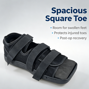 Zapato Postoperatorio <span class=keywords><strong>de</strong></span> Punta Cuadrada con Correas Ajustables y Malla Transpirable para Juanetes, Fracturas <span class=keywords><strong>de</strong></span> Escapoides y Talus, y Rehabilitación <span class=keywords><strong>de</strong></span> Esguinces <span class=keywords><strong>de</strong></span> <span class=keywords><strong>Pie</strong></span> - Product Image 1