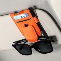 Organisateur de pare-soleil de voiture, porte-lunettes, cartes, stylos, en cuir PU, 3 compartiments, fermeture éclair durable, gain de place, design élégant, indispensable
