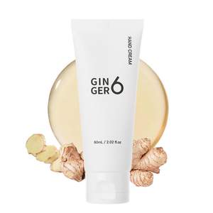 GINGER6 Crema de manos vegana Agua de jengibre Ácido hialurónico Hidratante nutritivo Perfume refrescante suave Incluye glicerina - Product Image 1