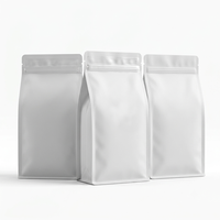 Sachets refermables personnalisables en papier kraft recyclable, imprimés, à huit soudures latérales, résistants à l'humidité, pour noix de cajou