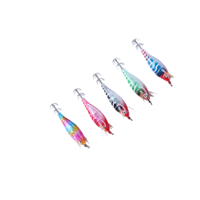 Leurre dur de pêche en eau salée pour calamar, motif dragon, ligne fluorescente, simulation horizontale, lumière nocturne, en plastique, pour crevettes, Luya