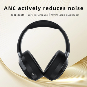 Casque audio supra-auriculaire personnalisé OEM, transducteur dynamique 40 mm, 5 microphones, réduction de bruit hybride, double annulation de bruit, acoustique HiFi - Product Image 2