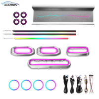 Kit d'accessoires d'éclairage LED intérieur dynamique et coloré ICarsin pour JETOUR T2 2023-2025 avec contrôle par écran de voiture