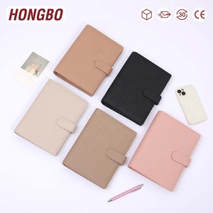 Hongbo Best Seller, classeur à 6 anneaux en cuir litchi souple A5, 12 couleurs, avec inserts disponibles pour la planification quotidienne/hebdomadaire - Product Image 1