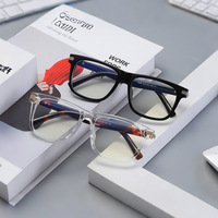 2025 hommes rétro lunettes optiques haut de gamme noir Rectangle oeil de chat PC Anti-lumière bleue diamant mode tendance lecture en gros