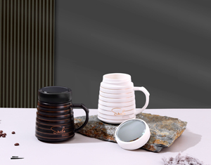 Wholesale 15 oz Retro Diner Style Smiling Inscription Classic Coffee Mug Custom Ceramic Mug Ceramic Tea Cup Cafe Cups - Product Image 3