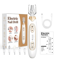 Mini perceuse à ongles portable sans fil polisseuse à ongles électrique rechargeable par USB en plastique durable