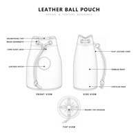 Pochette de golf PRIMUS GOLF en cuir PU avec cordon de serrage, logo rétro en relief, pochette portable pour ranger les balles et les tees, accessoire de golf