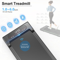 Tapis de marche pliable sous le bureau, gain de place, pour la maison et le bureau, avec vitesse réglable et écran LED