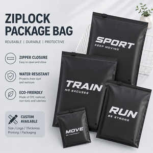 Custom Transparent Plastic Clothing Ziplock Package <b>Bag</b> Frosted Zipper <b>Bag</b> With Logo <b>Zip</b> <b>Zip</b> Lock <b>Bag</b> - Product Image 1