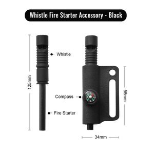 Encendedor de Magnesio Bochen, Encendedor de Fuego de Gran Tamaño, Funda Kydex, Cuchillo Recto, Herramientas de Caza y Camping con Brújula y Silbato - Product Image 2