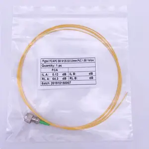 FC/APC 싱글 모드 9/125 G652D 피그테일 1 코어 1.5m PVC/LSZH 피그테일 케이블