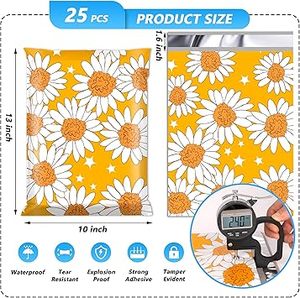 Huamaohengchun10x13 InchWaterproof & Tear-Resistant Shipping Bags with Self-Seal, Sunflower Printed Packaging for Small Business - Product Image 2