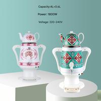 Turquie grand commerce Style classique Antique eau thé russe Samovar ensemble dinde thé bouilloire grand Samovar théière avec robinet