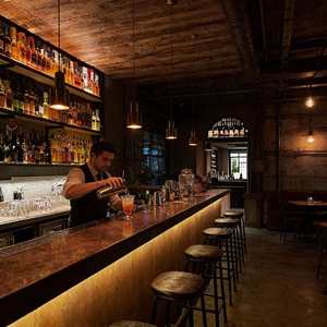 Mostrador de <span class=keywords><strong>Bar</strong></span> Industrial Rústico para Hotel o Restaurante, Madera Sólida, Iluminación LED, Diseño Moderno y Lujoso, Estante para Licores Grande, Duradero y de Alta Gama - Product Image 5