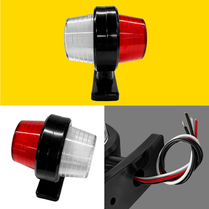Luces LED de posición laterales rojas y blancas de 12v 24v tipo Lollipop, luces indicadoras LED para espejo retrovisor para camiones Scania, Man y Daf - Product Image 2