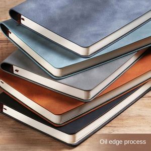 A5 Leather Hardcover Printed Notebook with 100 Sheets for Business Guest Book and Wellness <b>Journal</b> - Product Image 3