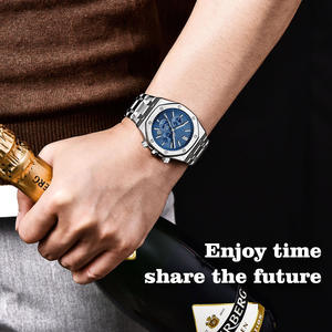 男性用カスタムファッション耐水性ステンレス鋼多機能クォーツムーブメント腕時計 - Product Image 6