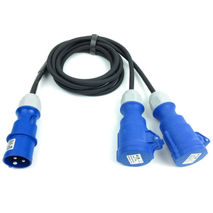 Led Stage Light Power Adapter 16A 3-Core <b>Cable</b> Splitter IP65 <b>Outdoor</b> Use - Product Image 3