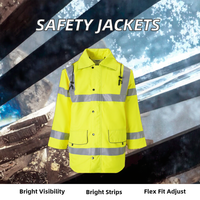 Veste jetable de soudage en polyester imperméable respirant résistant au feu de sécurité réfléchissante haute visibilité