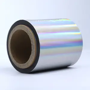 PET Material Cold Foil For Digital Printer Toner Reaction Foil Gold Silver Holographic Foil For Paper