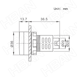 <span class=keywords><strong>Red</strong></span> LED 12V vít thiết bị đầu cuối nhựa Bảng điều chỉnh dấu gạch ngang tín hiệu đèn 30 mét thiết bị chỉ số đèn - Product Image 5