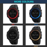 Reloj digital LED para hombre con cronógrafo, resistente al agua, duración de la batería de 2 años, correa de poliuretano, reloj deportivo 32