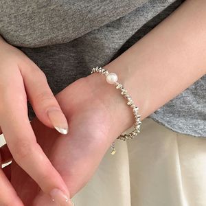 Pulsera de perlas de plata de ley Yinruitai S925 para mujer, diseño simple, uso diario - Product Image 3