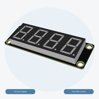 TM1637 Modul Tampilan LED 7 Segmen 4 Digit 08 Inci dengan Titik Jam untuk Penghitung Jam Digital Arduino