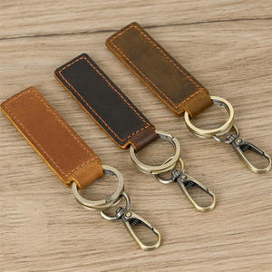 Pendentif rétro en cuir <span class=keywords><strong>de</strong></span> vachette Mad Horse, étui à clés <span class=keywords><strong>de</strong></span> voiture en cuir pleine fleur véritable, porte-clés cadeau en cuir - Product Image 2