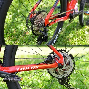 Nueva Bicicleta de Montaña con <span class=keywords><strong>Frenos</strong></span> de Disco Hidráulicos, Cuadro de Fibra de Carbono, 12 Velocidades Shimano, Llantas Gruesas de 29 Pulgadas, Absorción de Impactos, Bicicleta para Adultos - Product Image 6