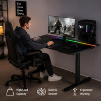 Bureau d'ordinateur AOR à réglage électrique avec design ergonomique, conçu pour les compétitions e-sport intelligentes