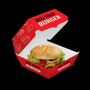 Customized Printed Disposable Takeaway Fast Food Grade Mcdonald Hot Dog French Fried Chicken Burger Box Packaging