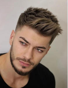 <span class=keywords><strong>Peluca</strong></span> de <span class=keywords><strong>Hombre</strong></span> Estilo Europeo y Americano, Superventas en <span class=keywords><strong>Amazon</strong></span>, Realista para Uso Diario, Moda, Marrón, Corta, Lisa, Sintética - Product Image 1