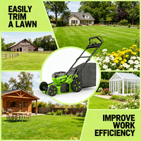 Tondeuse à gazon sans fil Vertak 40V sans balais, tondeuse à gazon électrique avec sac à herbe et hauteur de coupe réglable pour l'entretien des pelouses de jardin
